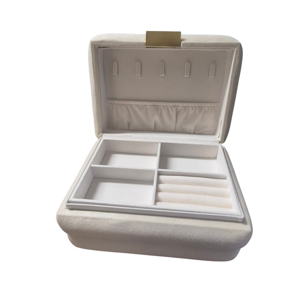 Velvet Jewelry Box Organizer 3 Layer Display Case Ring Earring Necklace Storage